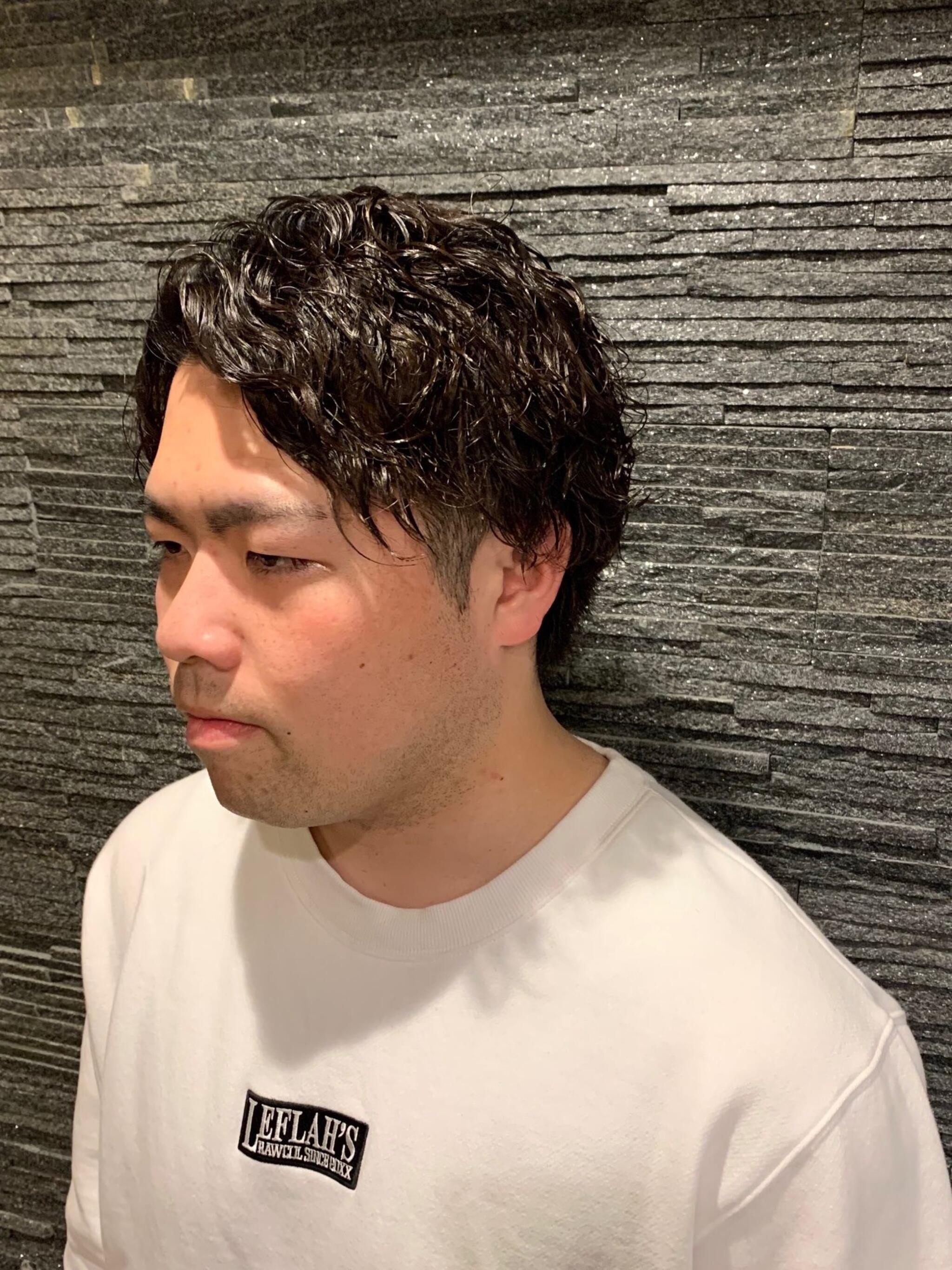 センターパートスパイラル