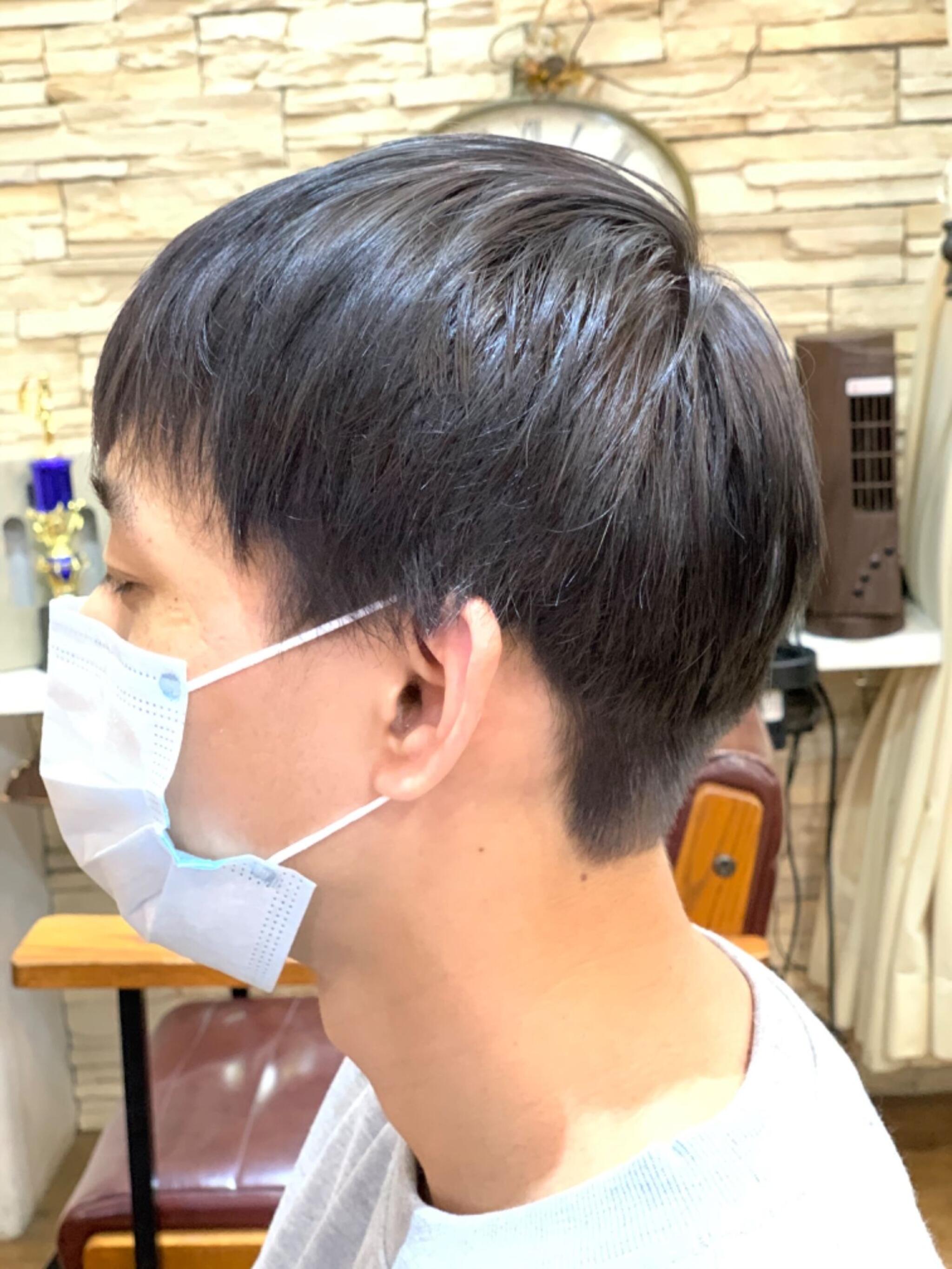 ブリーチオングレー　武蔵新城美容室EGOメンズカット松波光男