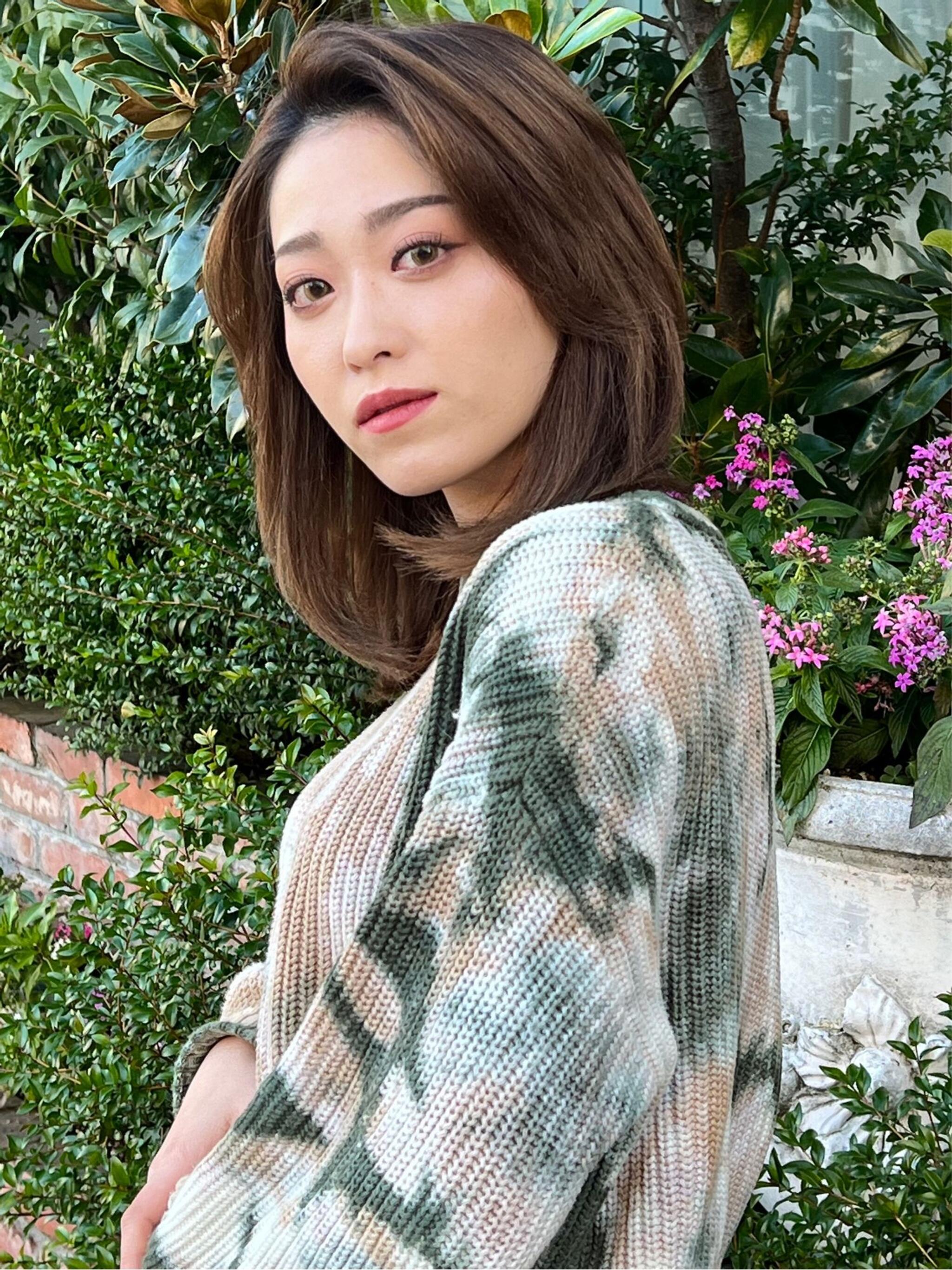 艶々ブラウンカラー✂︎ウルフミディアム
