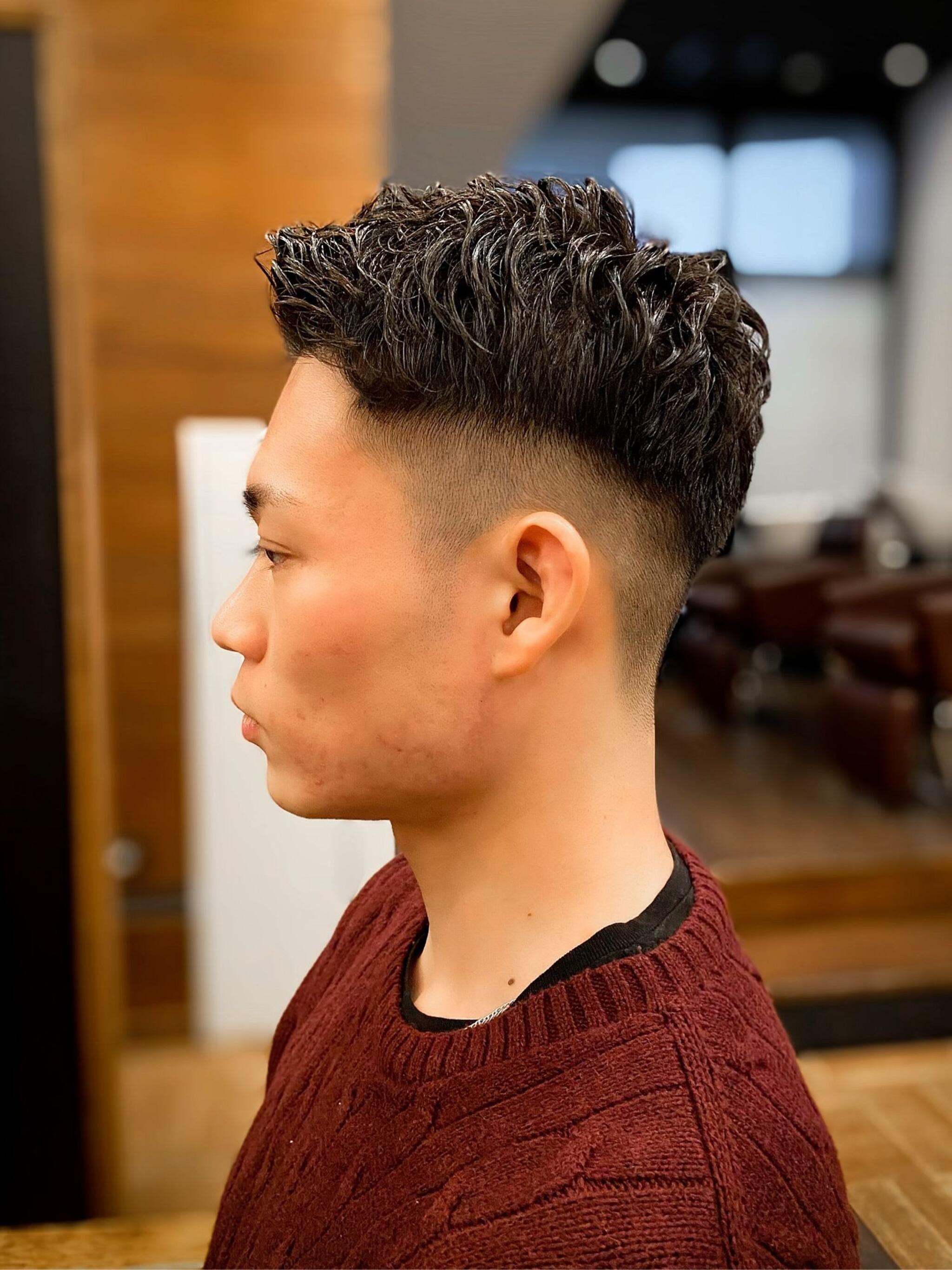 「IRIE HAIR 福岡」アップバング×フェードカット×バーバースタイル