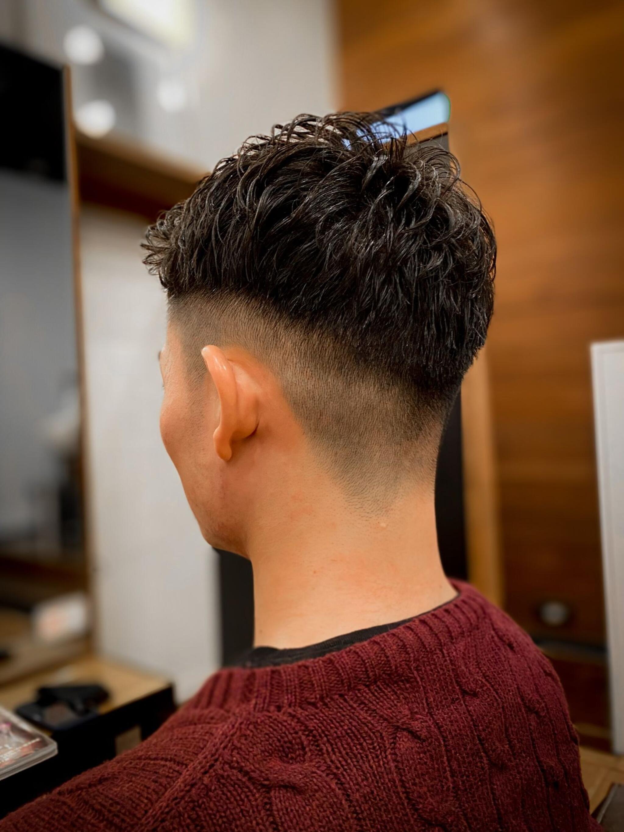 「IRIE HAIR 福岡」フェードカット×バーバースタイル×ワイルドアップバング