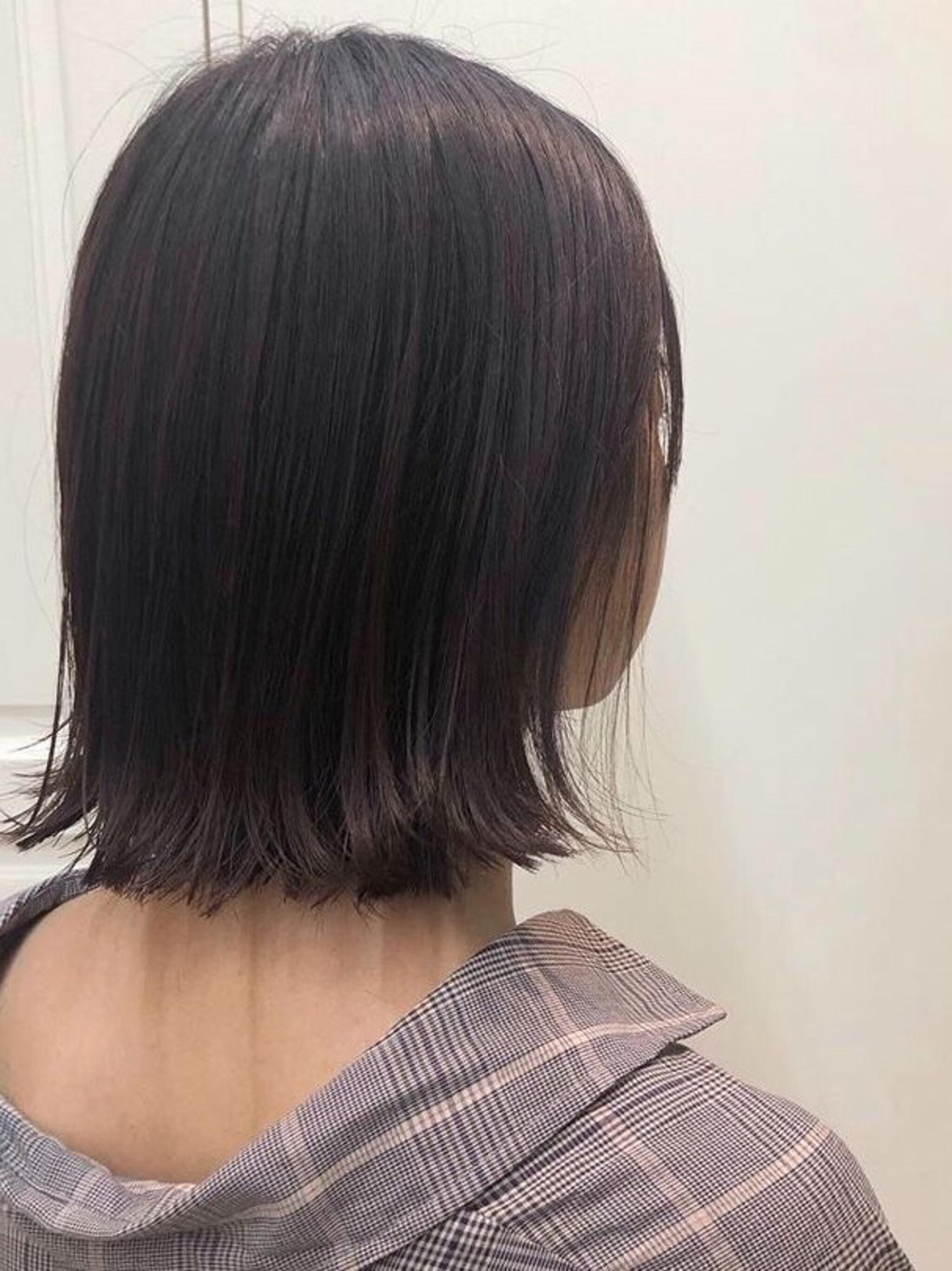きりっぱなしボブでナチュラルに可愛く☺︎