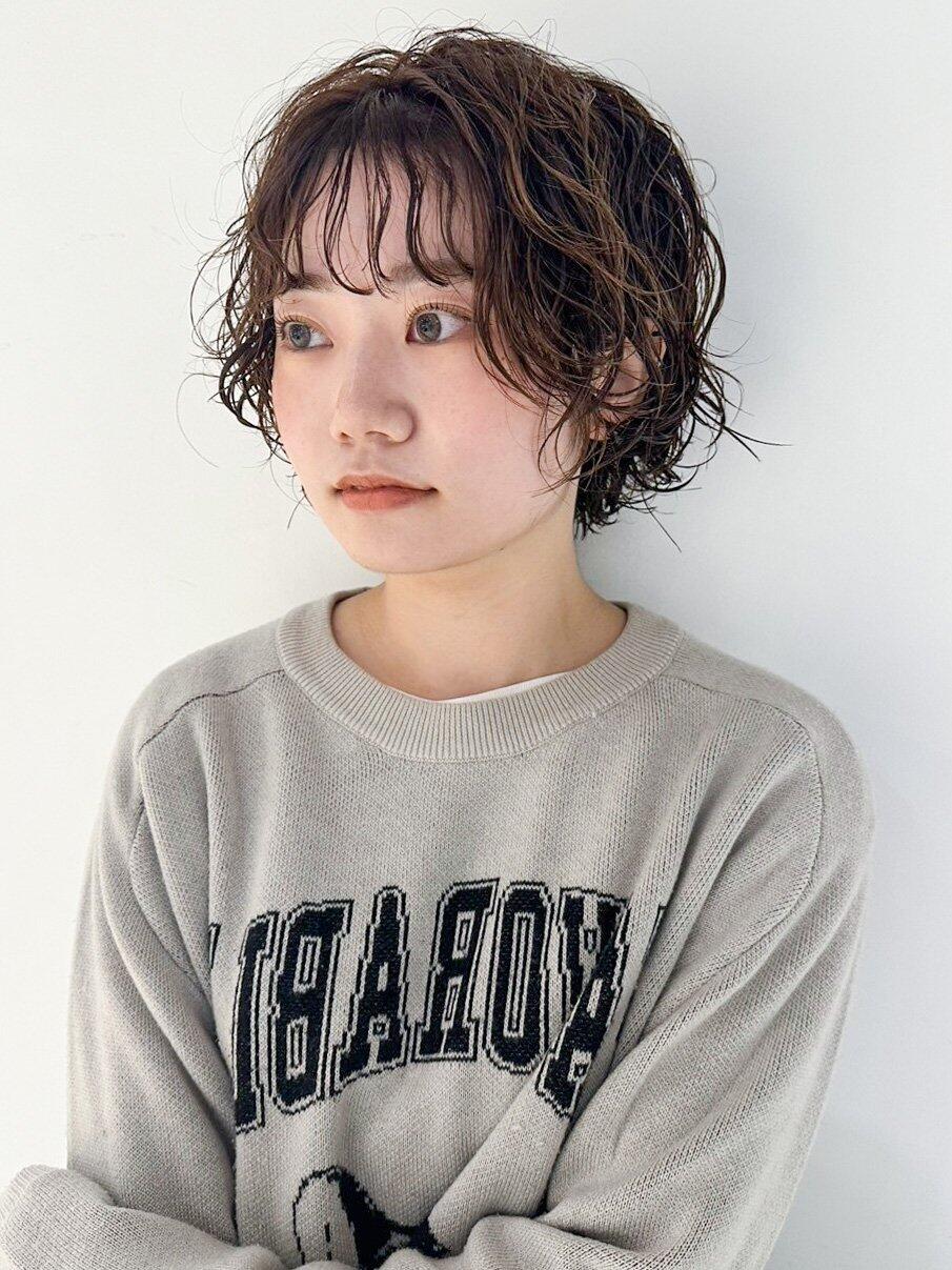 ボブパーマ_髪型/40代/50代/ショートボブ/ミディアムボブ/ベリーショート