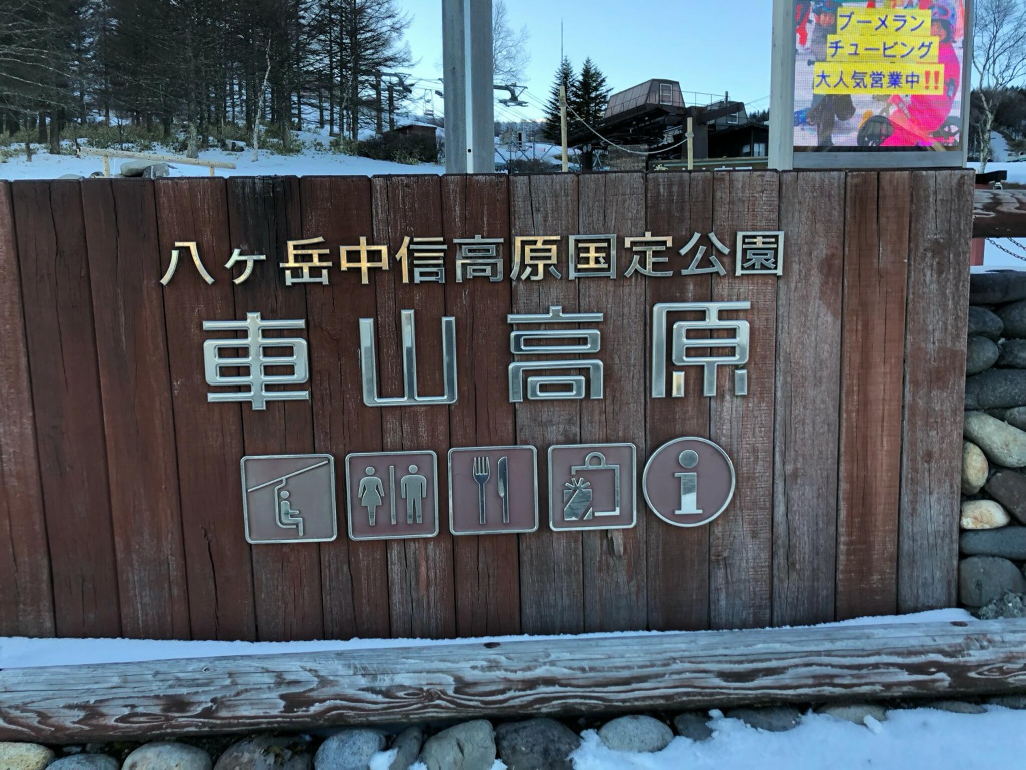 車山高原スキー場 山頂往復リフト券 霧ヶ峰車山雪山ハイク - 施設利用券