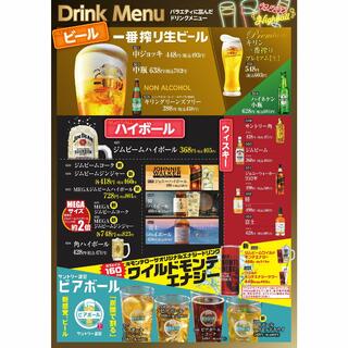【3月31日閉店】白木屋 手稲南口駅前店のビール、ハイボール