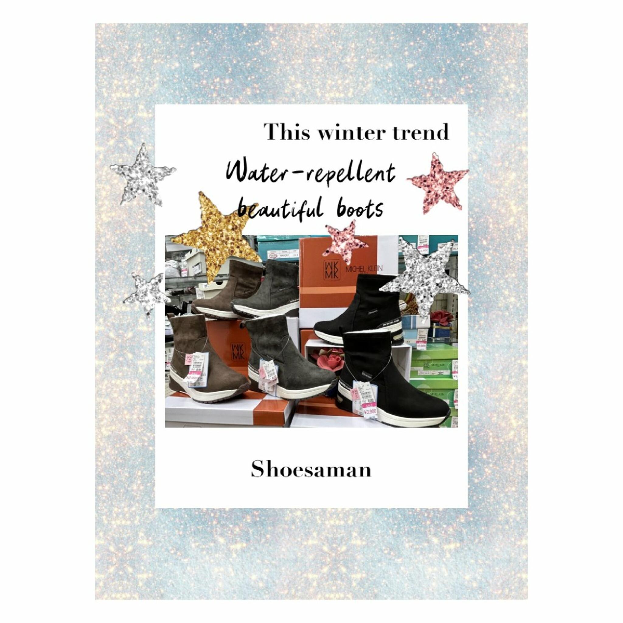 シューズアマン　shoesamanからのお知らせ(昨年バカ売れ♡美ブーツだそうです。入荷！#ブーツ#撥水#厚底#レディース#ミッシェルクラン)に関する写真